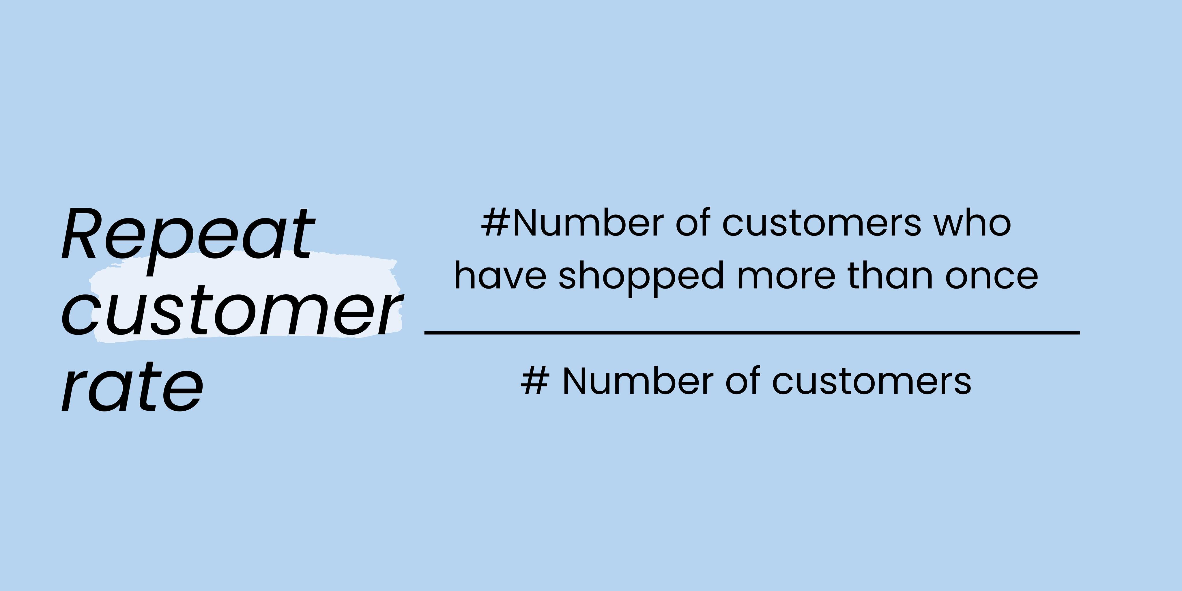 repeat customer rate formula