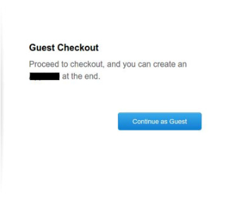 Offer guest checkout